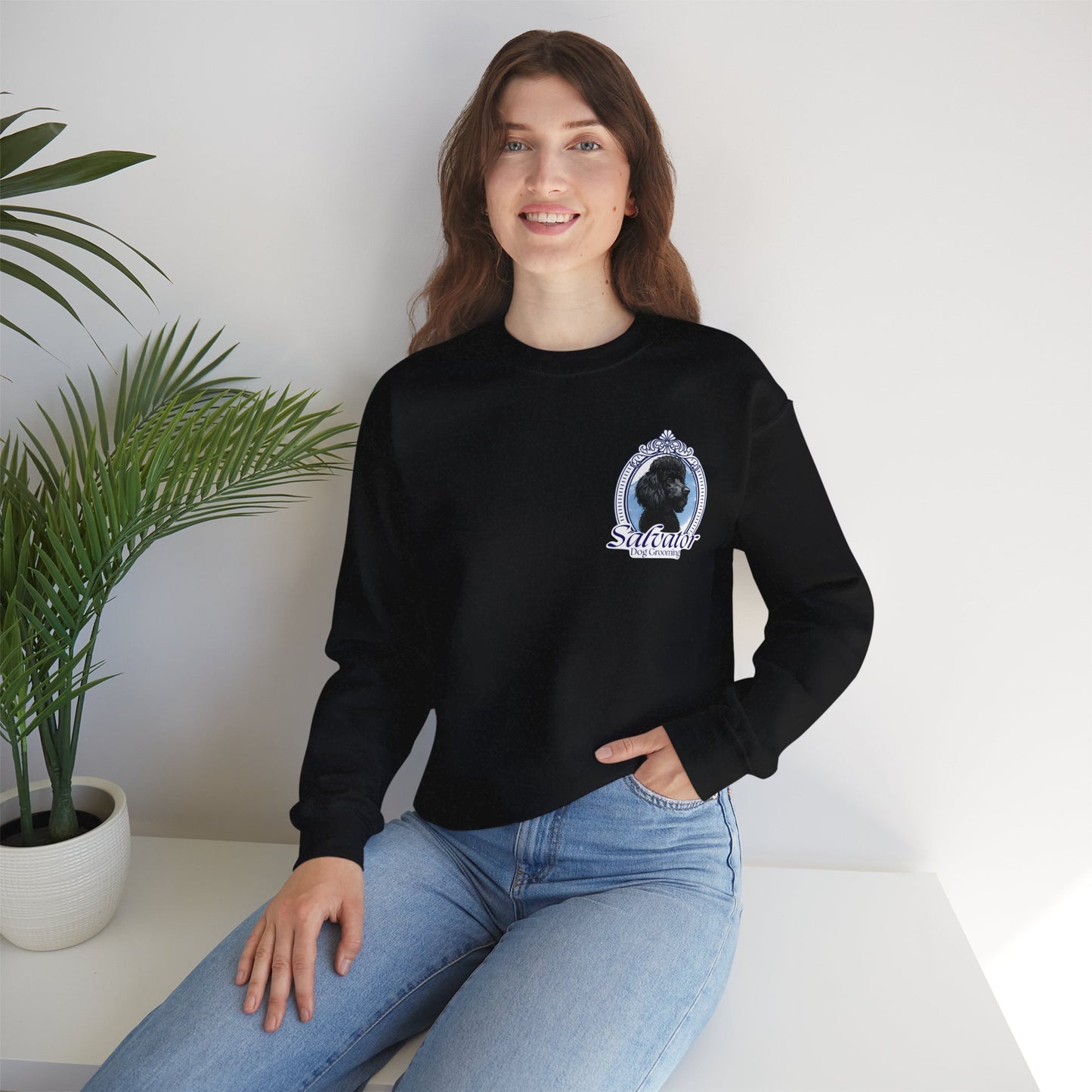 Crewneck Sweatshirt - 'Salvator' Classic Poodle Design