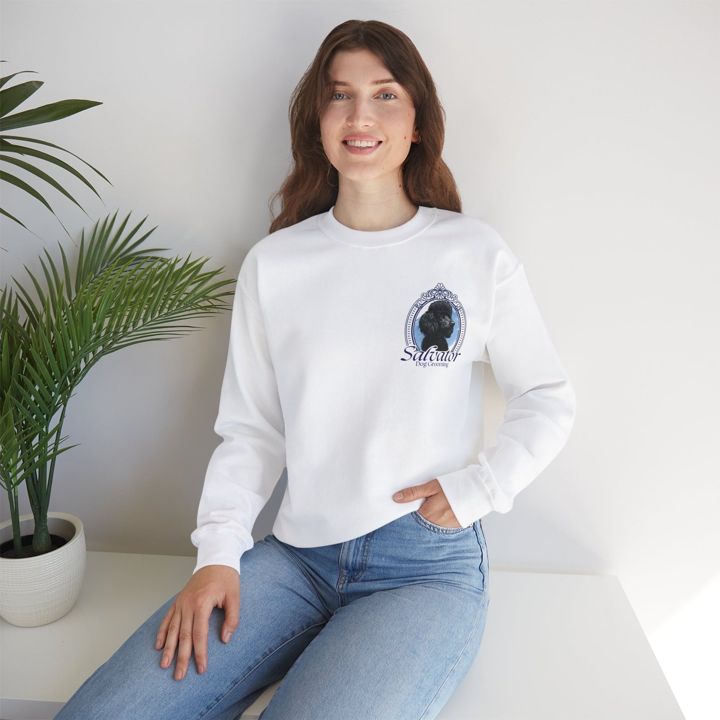 Crewneck Sweatshirt - 'Salvator' Classic Poodle Design