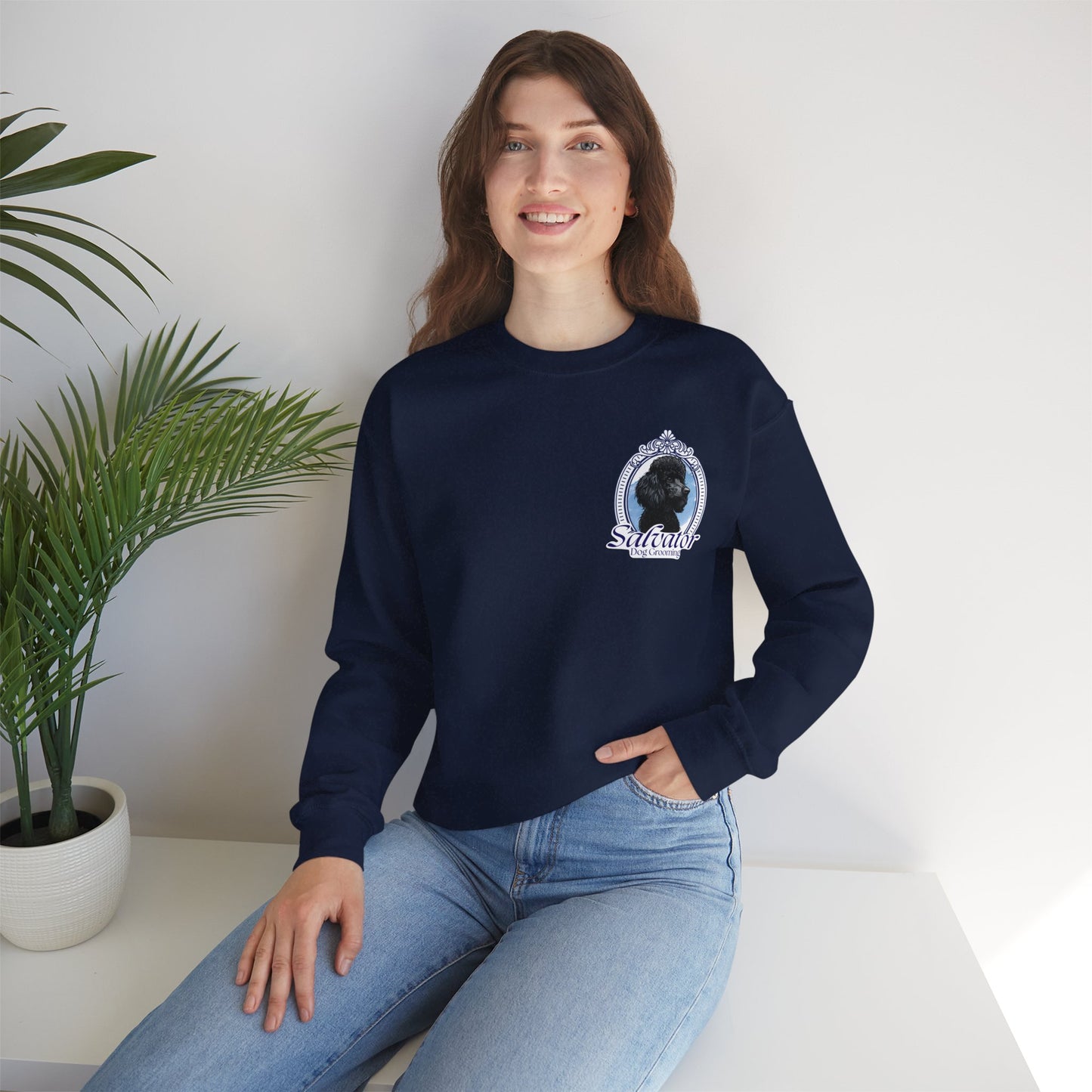 Crewneck Sweatshirt - 'Salvator' Classic Poodle Design