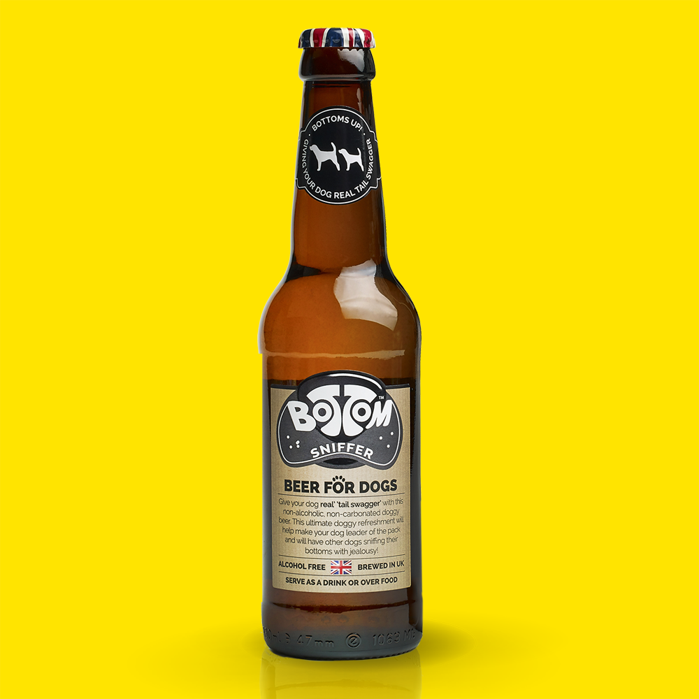 Woof&Brew Bottom Sniffer Dog 'Beer' Gift Treat - 330ml