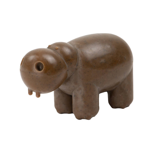 Dog Toy Tough Natural Rubber & Recycled Coffee Grounds Hippo